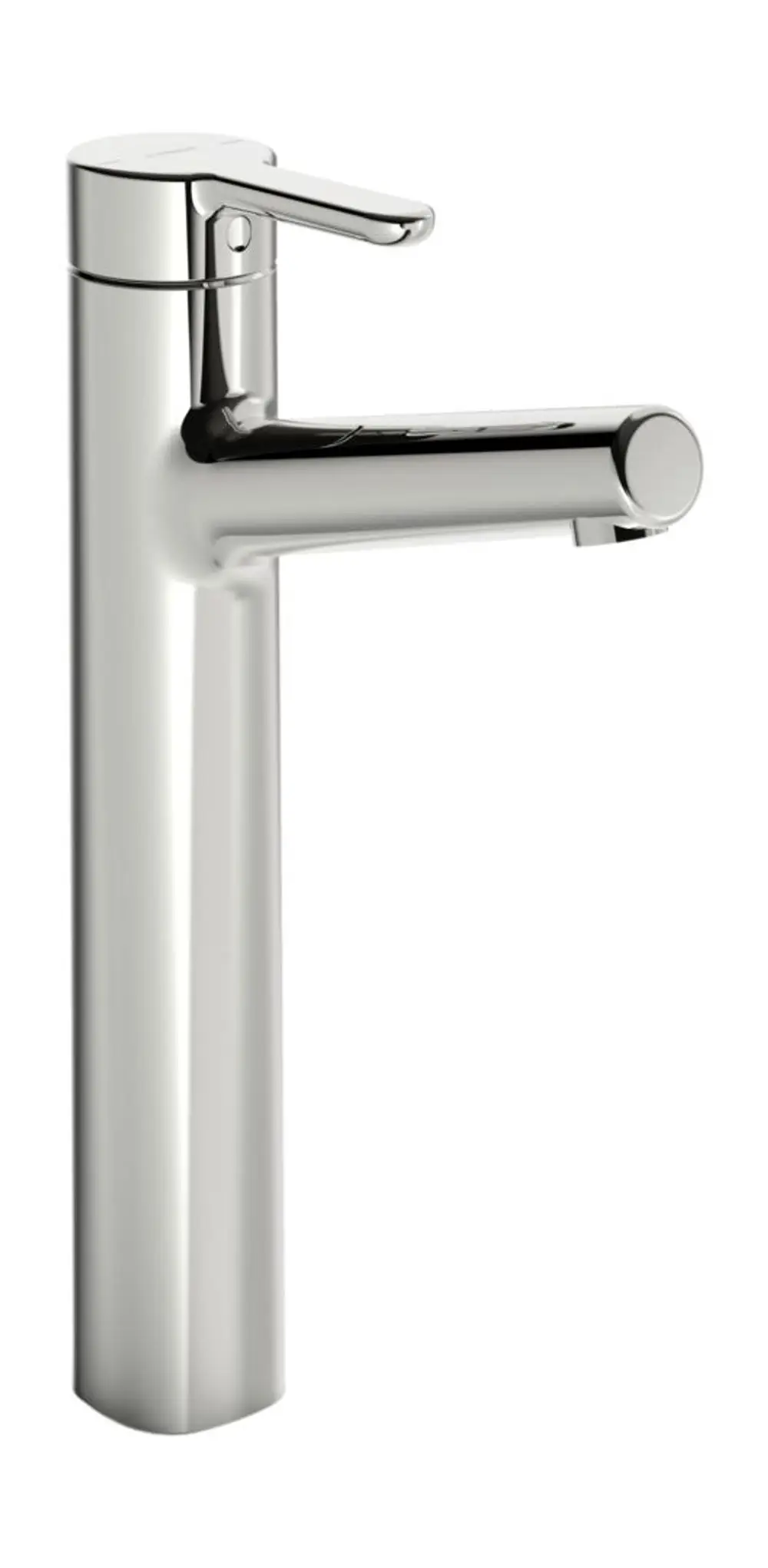 HANSADESIGNO Waschtischarmatur mit einem Hebel und gerader Auslaufform in Chromoberfläche, geeignet für die Montage an einem Waschbecken.
